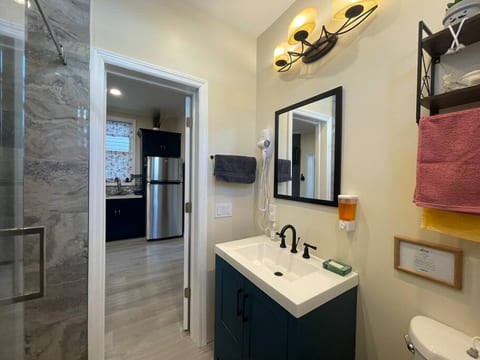 Bathroom with walk in shower