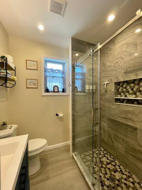 Bathroom with walk in shower