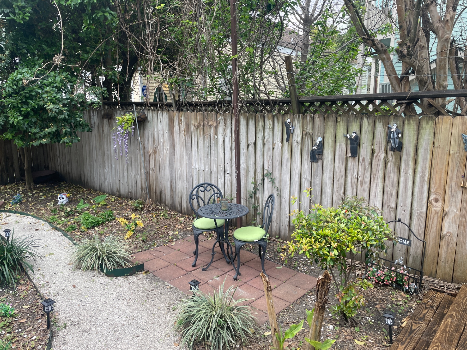 Another backyard seating area