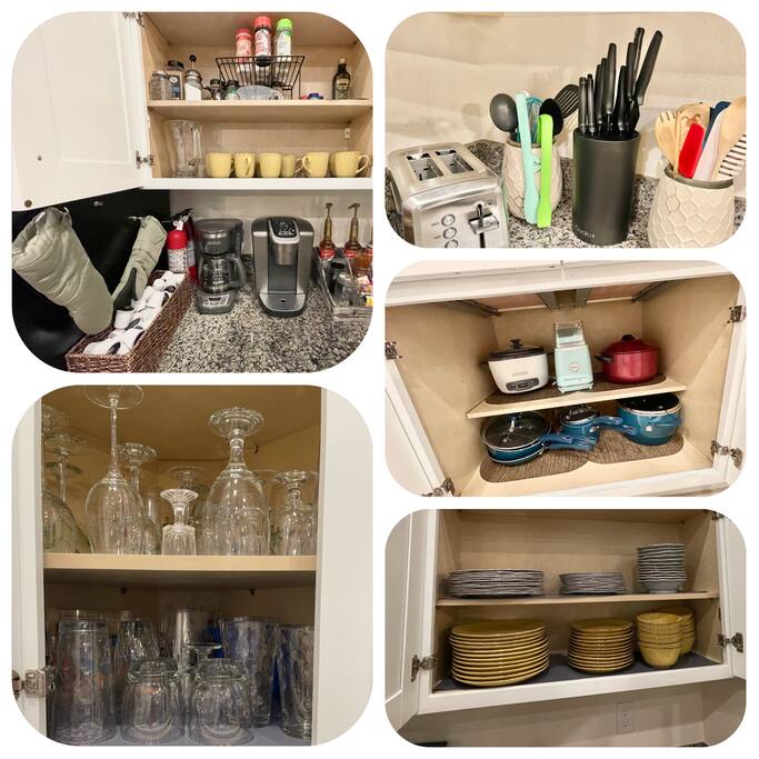 Cooking supplies, dishes, and more