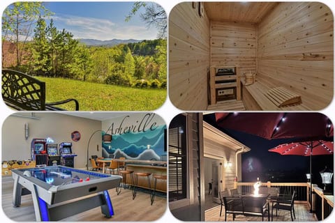 7BR/5BA Asheville luxury home w/game room & sauna