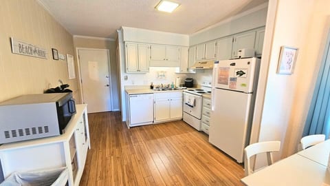 Kitchen stocked with everything you need including microwave, blender, toaster, croc pot, keurig and drip coffee maker. There is even an ice maker so you will never run out!