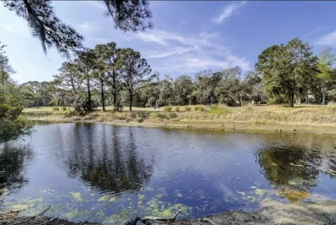 Lagoon and golf course view