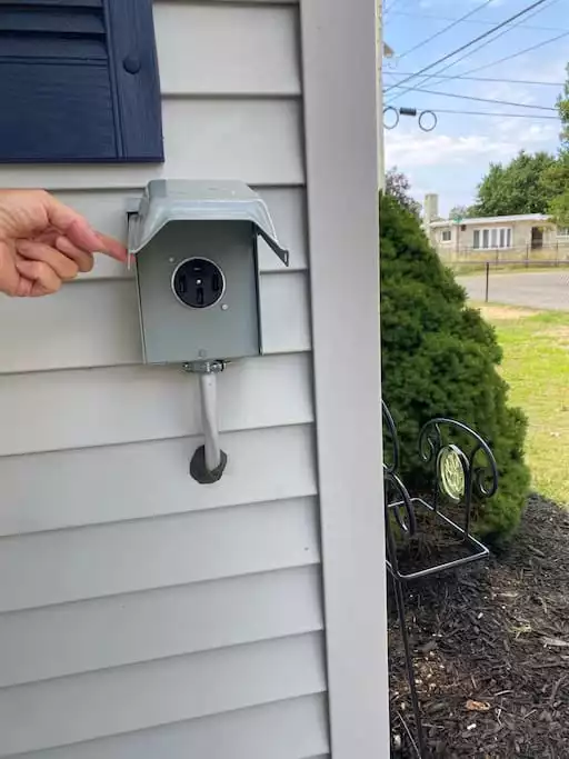 220 outlet for electric car charging. Charging cord not provided. - Seas the Day by the Bay - Cape May County