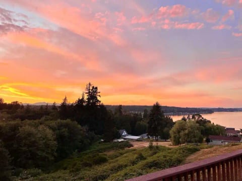 Sunset view from the patio of the suite