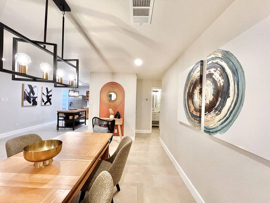 Create lasting family memories in this open-concept living, dining, and kitchen space, ideal for cooking, dining, and relaxation all in one - 4BR Family Oasis | Prime Location, Fast Wi-Fi-TCF - Converse