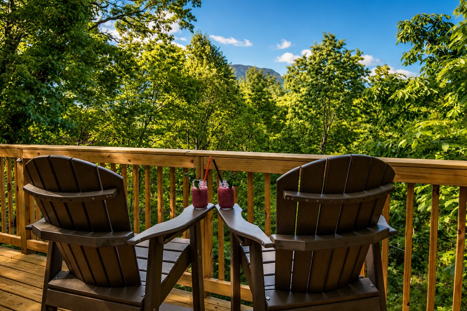Relax on the deck with refreshing drinks