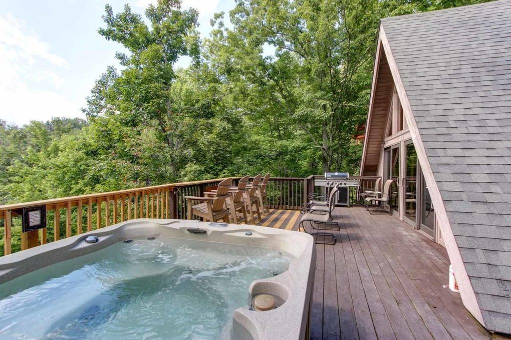 Hot tub and deck seating with a view
