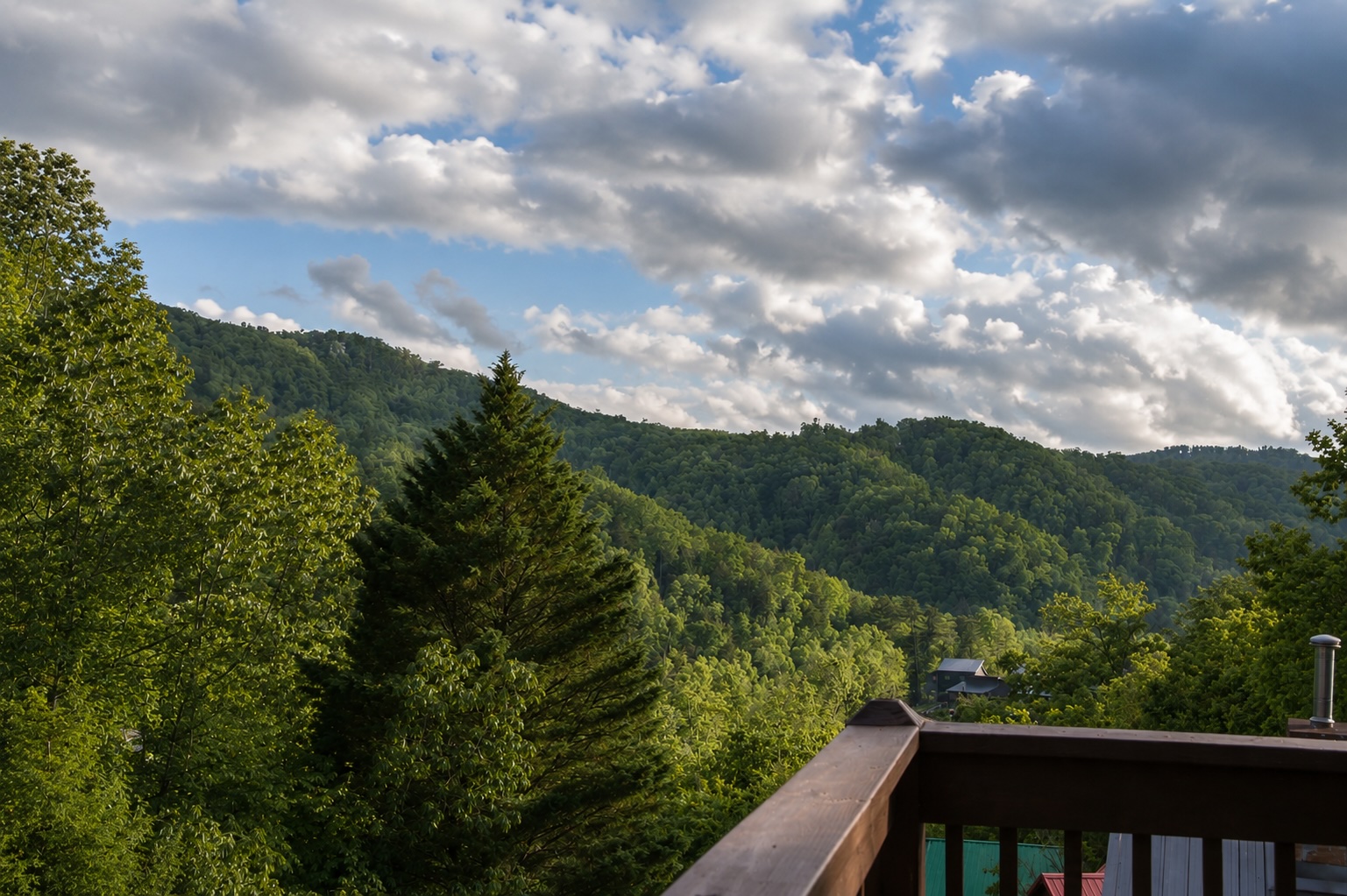 Take in beautiful Smoky Mountain views from the comfort of your front porch.