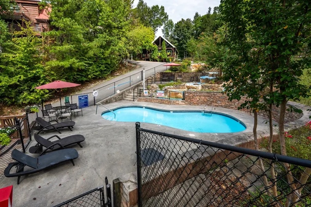 Pool #1 steps from cabin