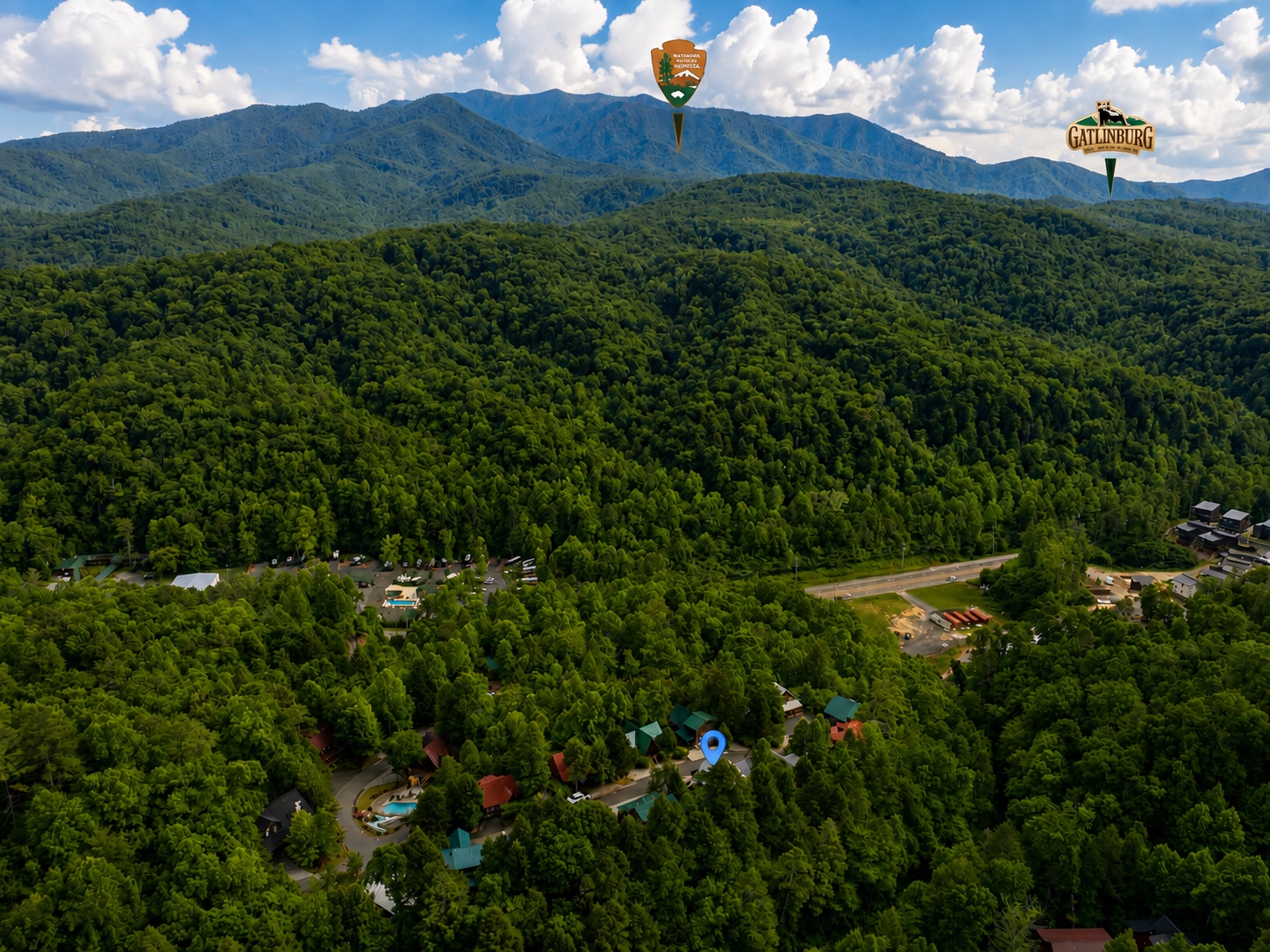 The Lodge is just 10 min from Gatlinburg and the National Park entrance.