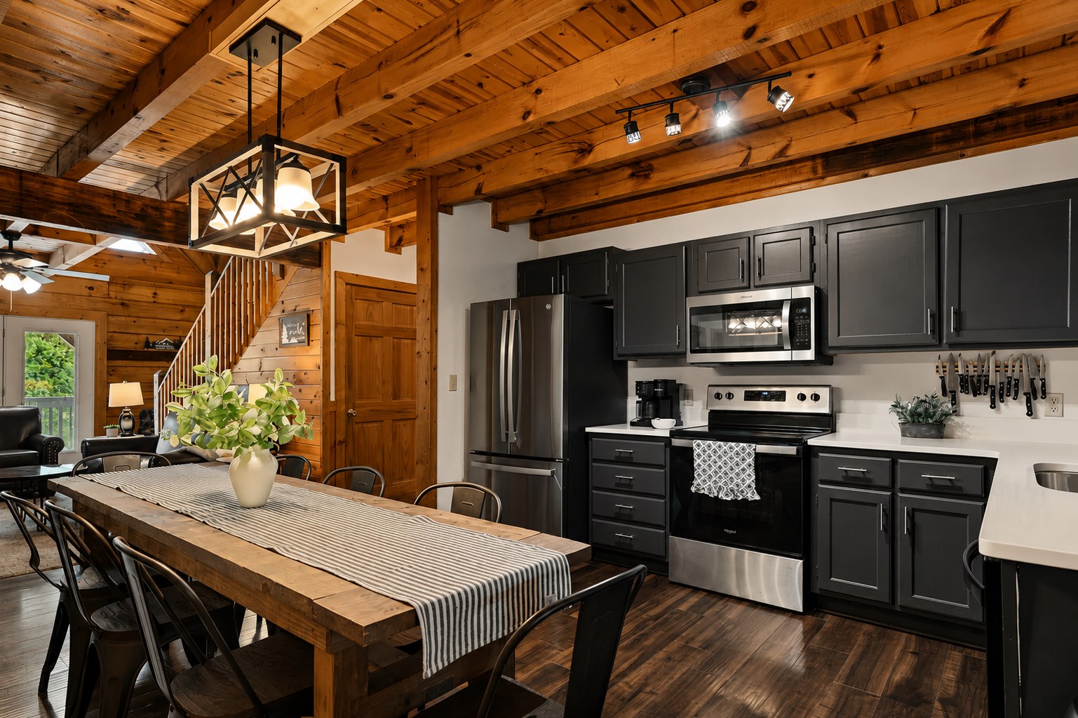 Cook, dine, and reconnect in the open kitchen and dining area, designed to bring everyone together.