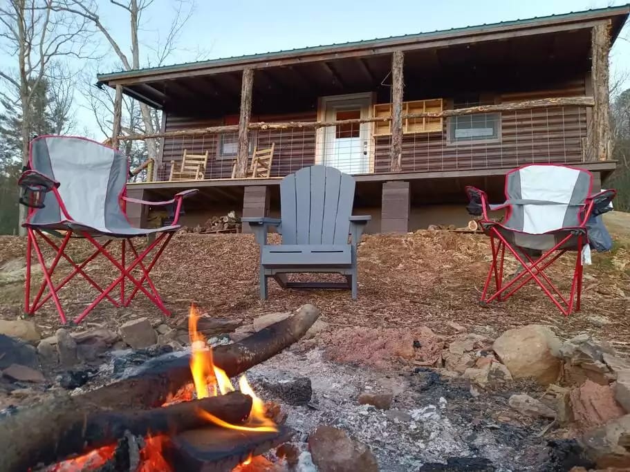 Enjoy a fire while taking in the view