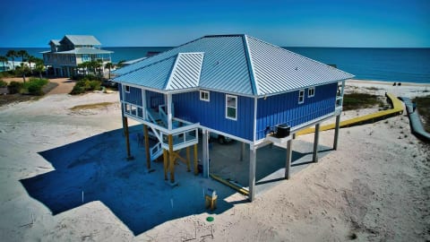 Drone shot front of house/view