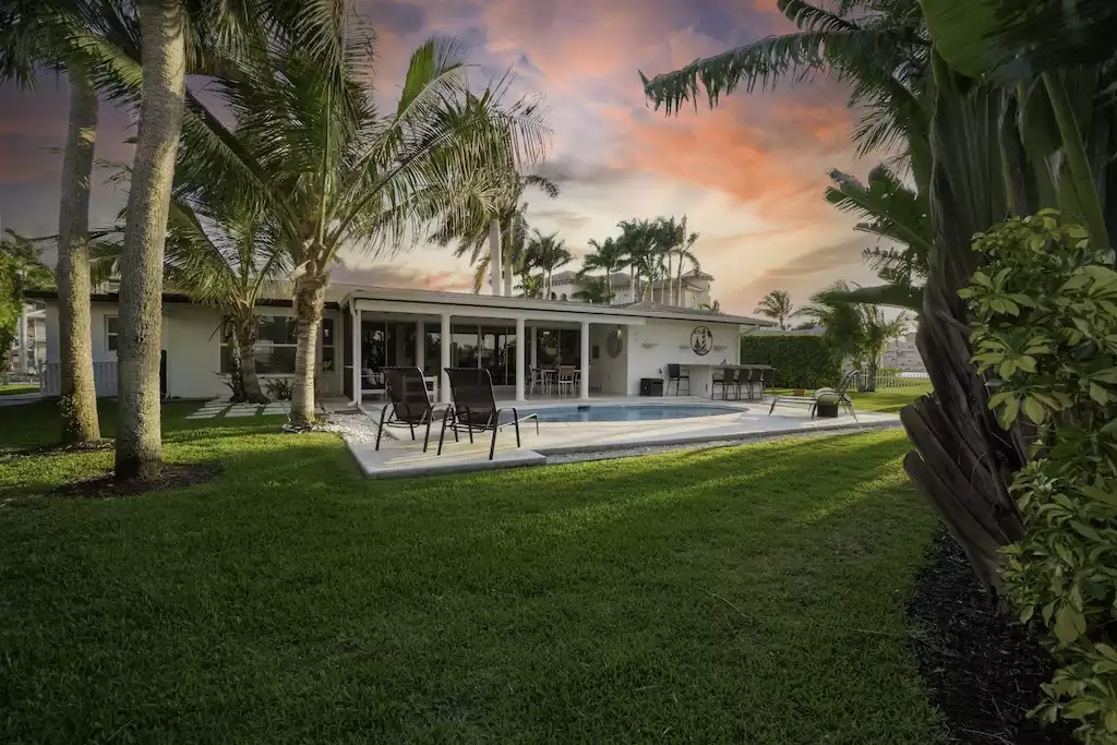 Backyard at Sunset