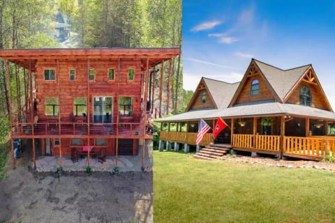 The two cabins on the same property