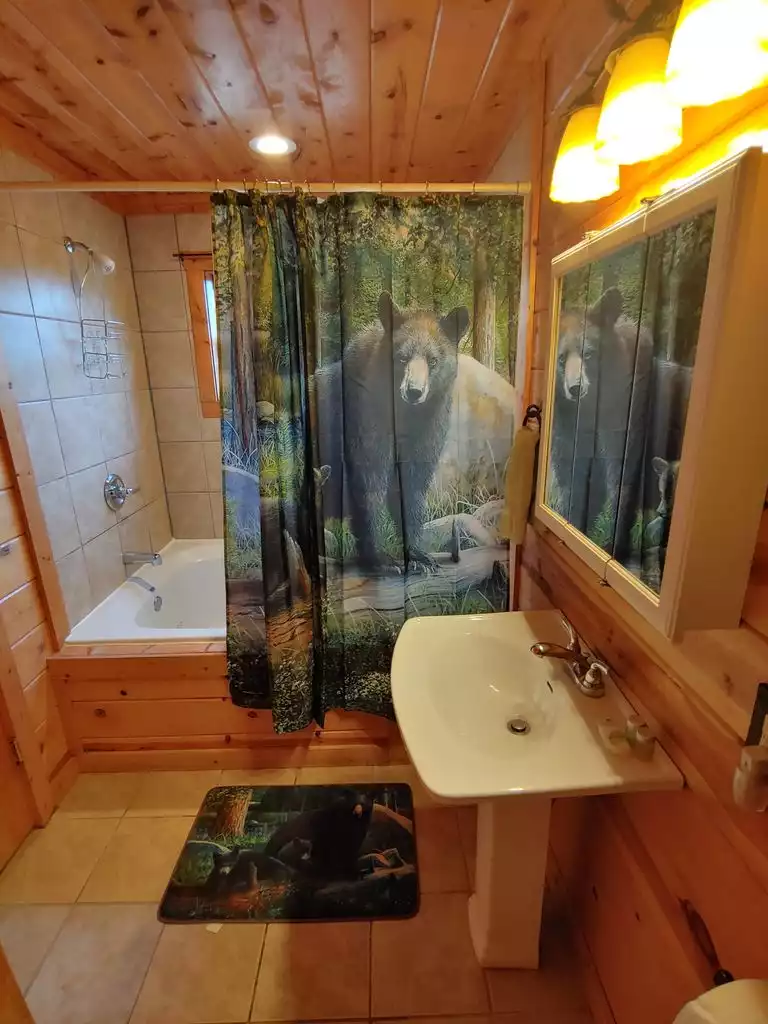 Two full bathrooms with extra large jetted tubs for two! - Paws and Unwind - Pigeon Forge