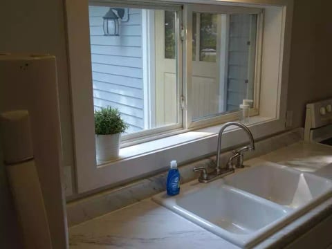 Large window above the sink