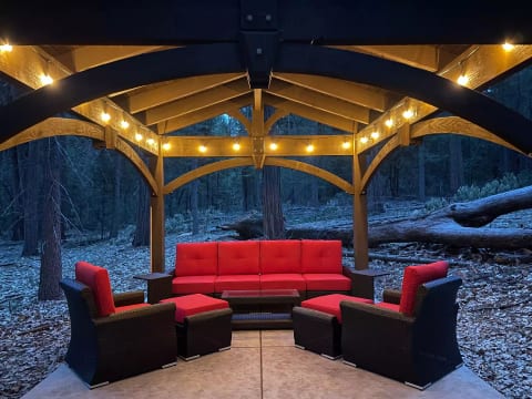 Outdoor living at its finest - we've got you covered out here with power and wifi