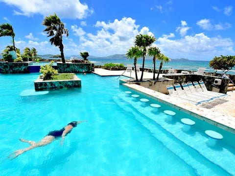 Two level fresh water pool