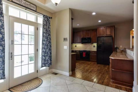 Entryway...close the curtains at night for privacy