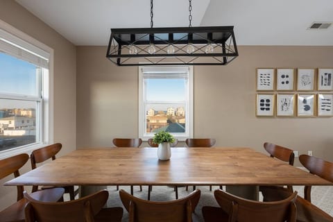 Ocean views from the West Elm dining table. Seating for 10.