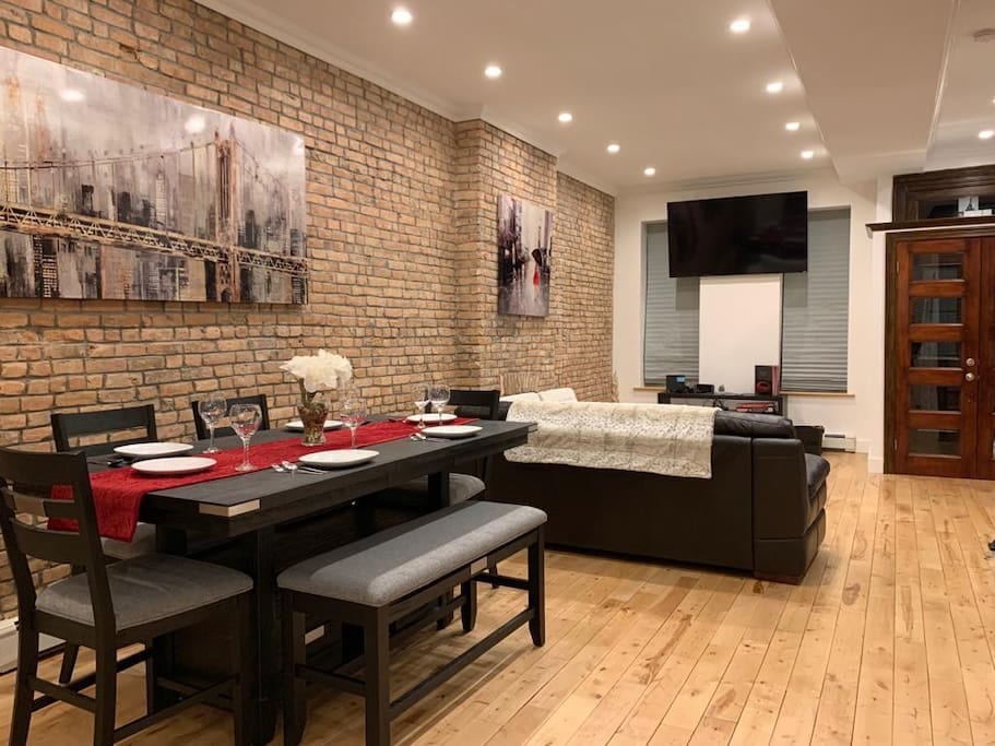 75" TV (Living Room) Dining area