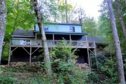 View of house from below