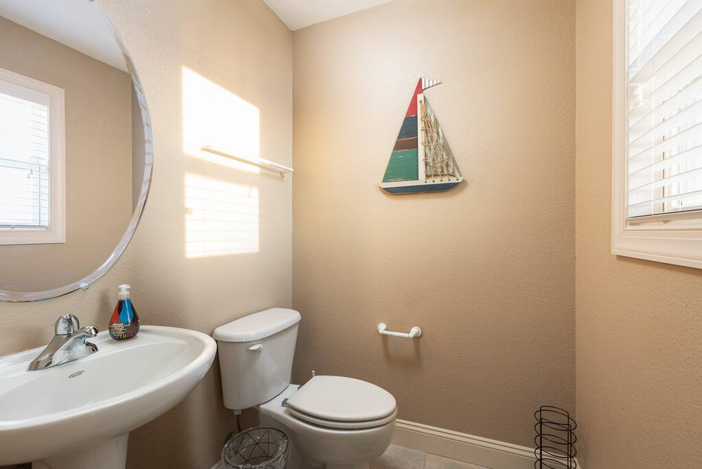 Powder room (3rd floor) - OBX LANDING -Ocean Views, Walk to the Beach, MP7.5 - Kill Devil Hills