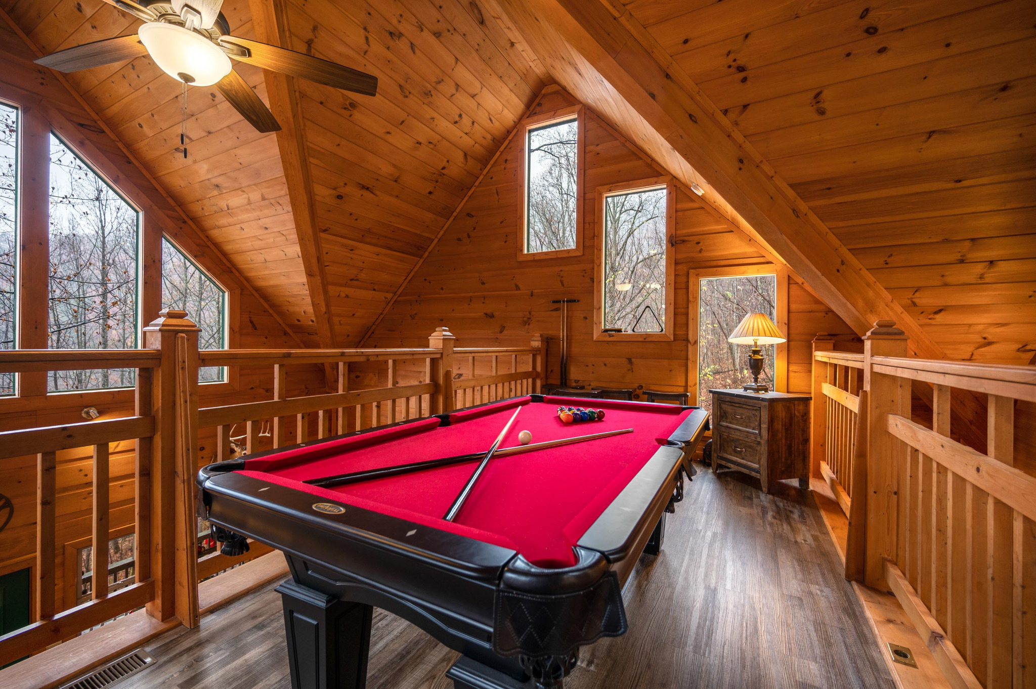 Open loft space, perfect for playing a game of pool, board games, or wii. 