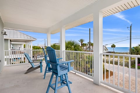 Relax on the furnished balcony with Gulf views, ocean breezes & the perfect morning coffee spot