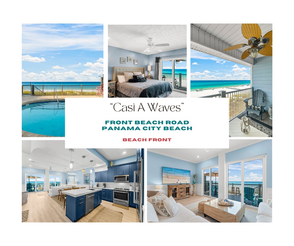 Cast A Waves is one of only five townhomes with direct Gulf-front views, private boardwalk, outdoor shower, pool, and shared grill access.