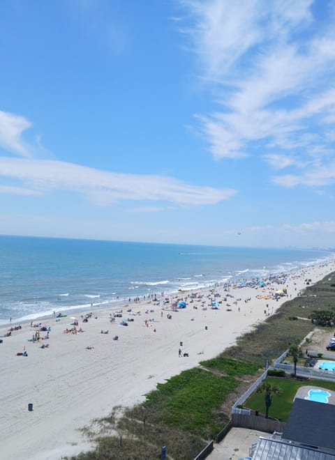 Beach view south from the balcony.