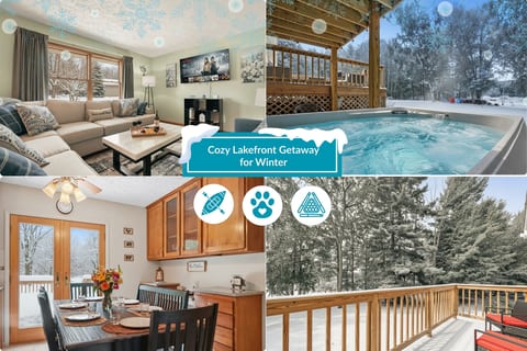 Lakefront Winter Home Interior and Exterior