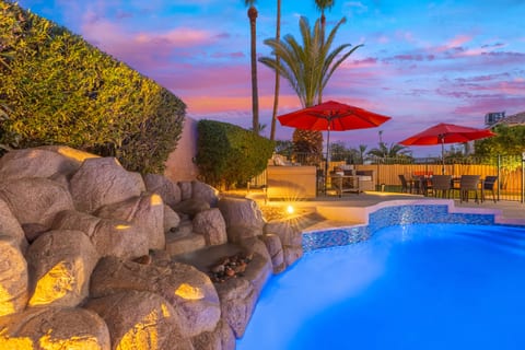 Outstanding rock waterfall that has been completely renovated.