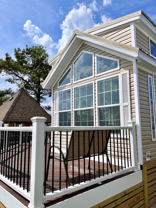 Large wrap around deck.