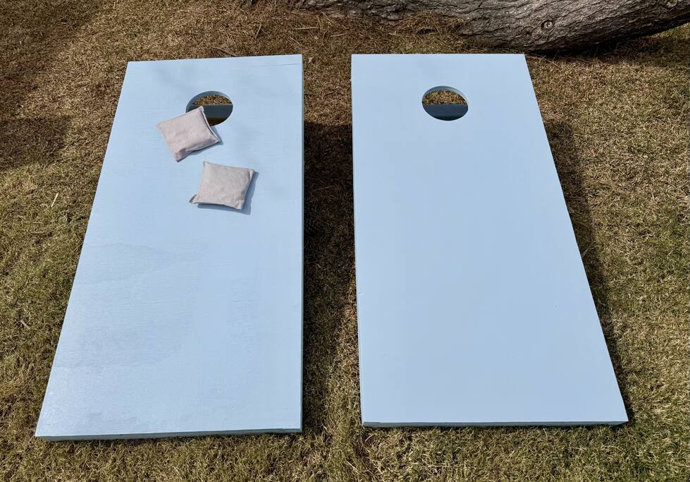 Hours of fun playing cornhole