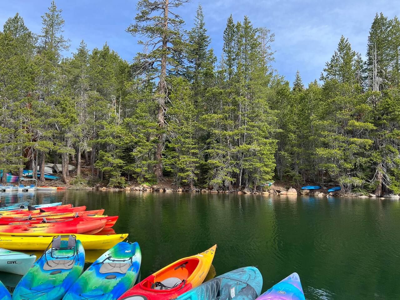 Lake Alpine, 3.3 miles from Ascend. Please contact Lake Alpine to rent Kayaks.