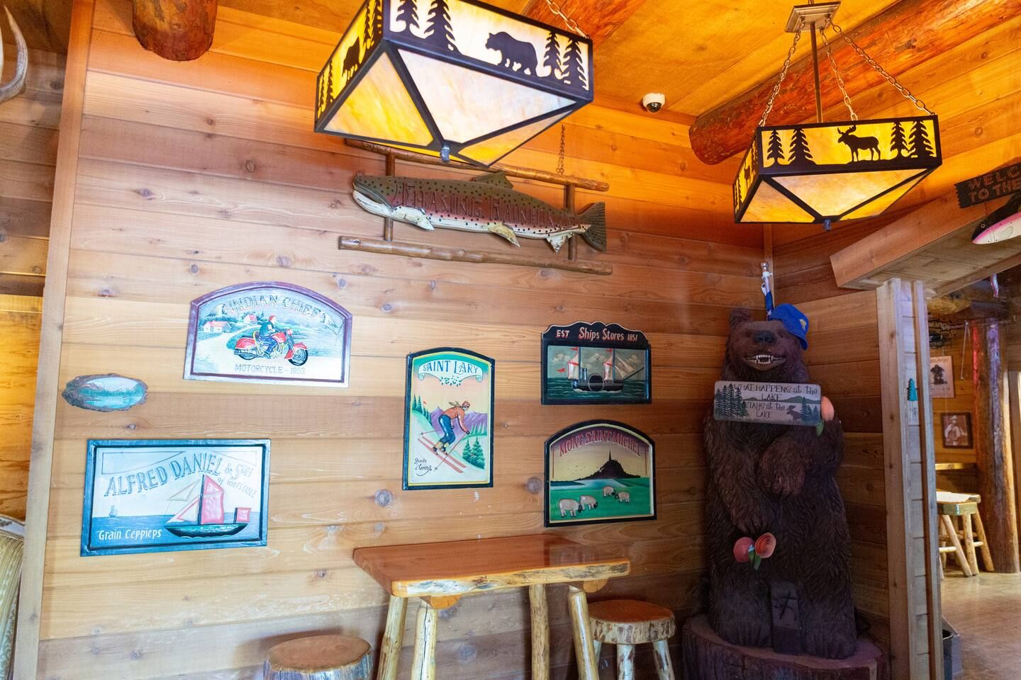 Fun decoration at Lake Alpine Lodge