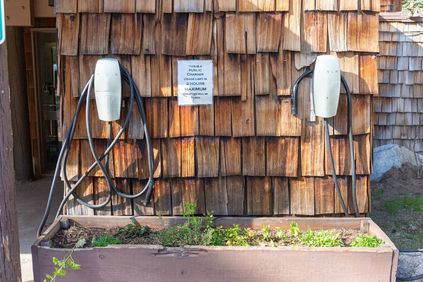 Tesla Charging available at the Lodge. Please observe the 2 hour limit, 5 min walk from Ascend.