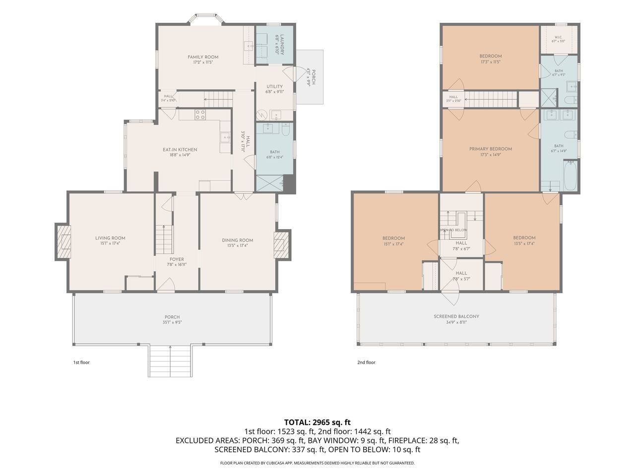 Detailed floorplan - lots of space for your entire group