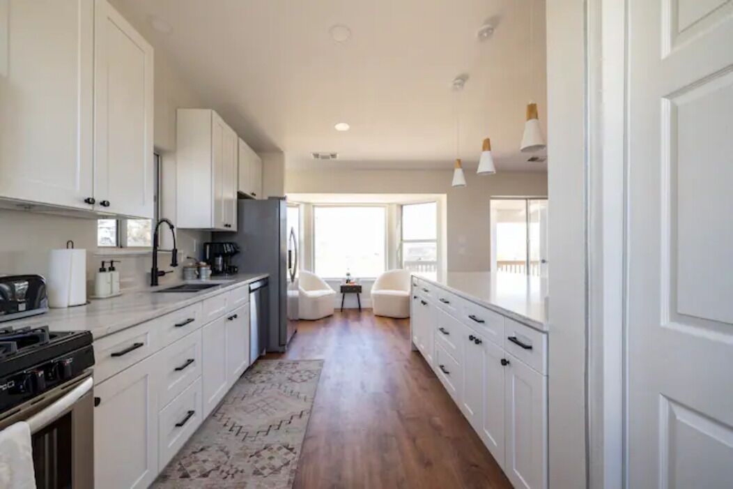 Fully stocked kitchen and pantry area
