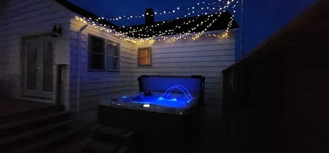 Private 6 person hot tub