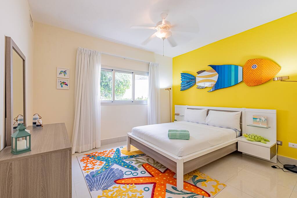 This end unit allows a lot of natural light in the bedroom