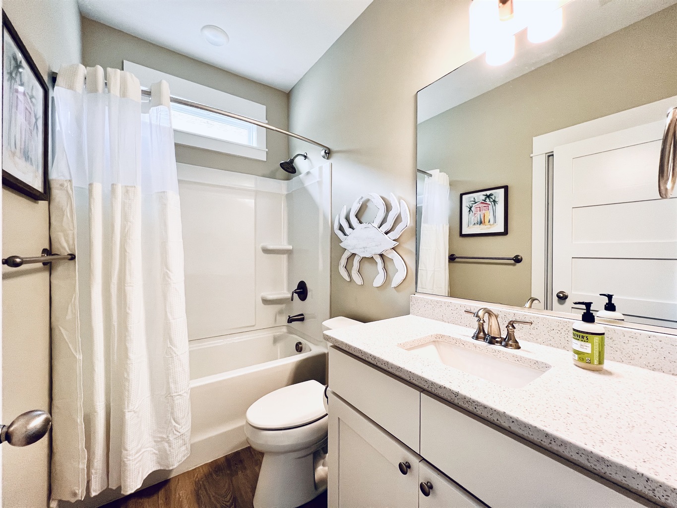 Indulge in the epitome of elegance with a stunning, all-white bathroom.