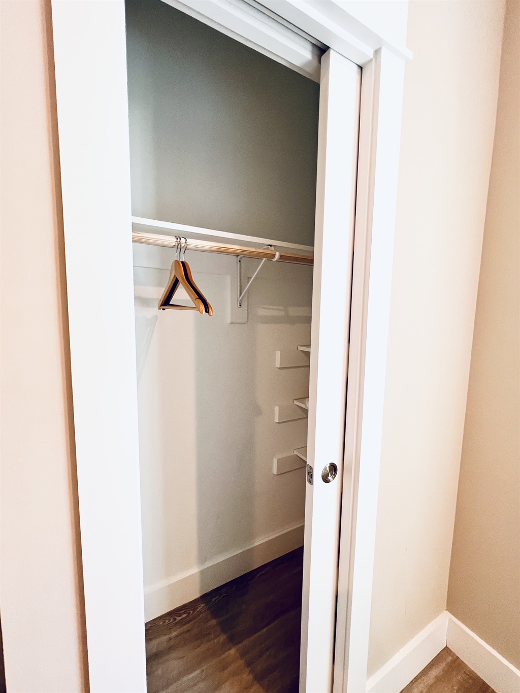 Closet for hanging.