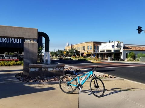 Downtown Gilbert is only 4 miles straight down the canal via bike. Driving is only 12 minutes.