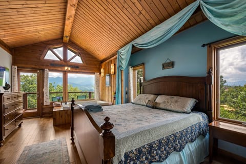 Spacious top floor master suite, with private balcony and jacuzzi tub for two