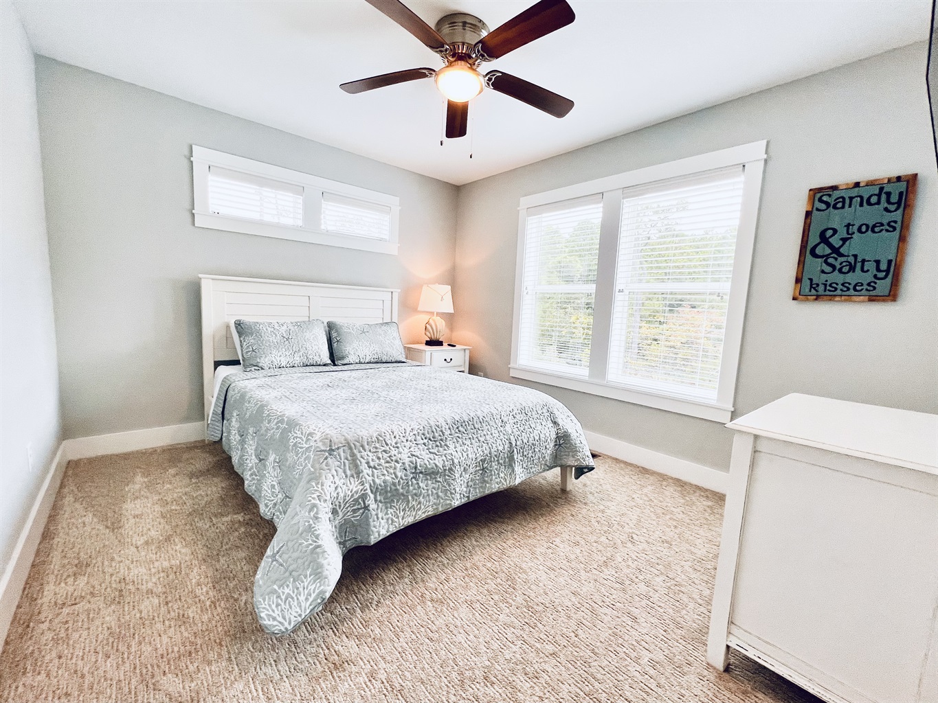 Cozy bedroom with a comfortable bed for a peaceful night's sleep