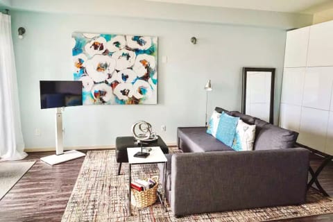 Plug your devices into the smart TV for entertainment.
